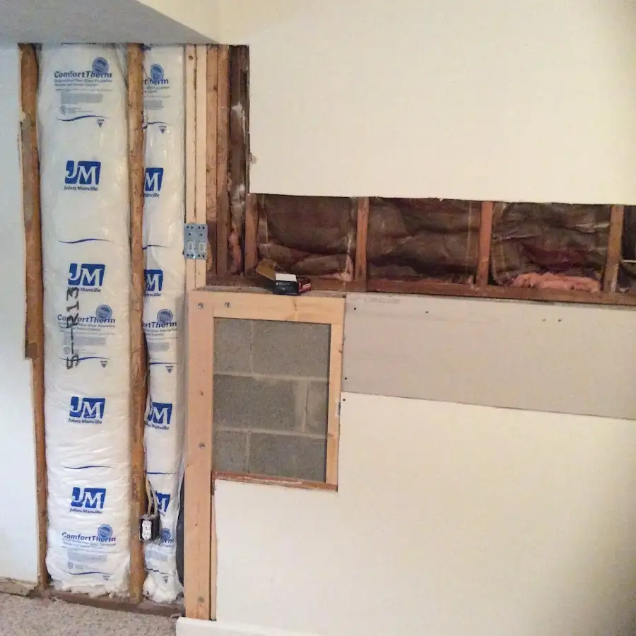 Wall insulation replacement during Contents Cleaning & Restoration in East Grand Forks